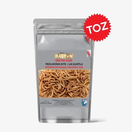Un Kurtlu Organik Hayvansal Proteinli Üretim Yemi (TOZ) - 1 KG