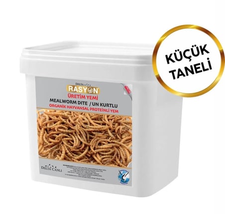 Un Kurtlu Organik Hayvansal Proteinli Üretim Yemi Küçük Taneli 5 Kg