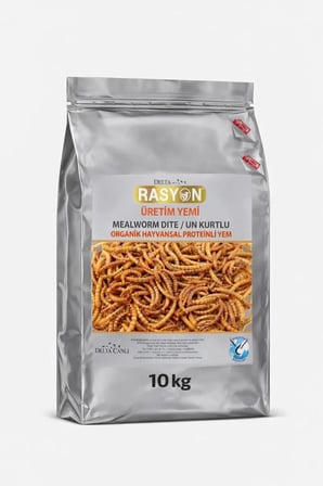 Un Kurtlu Organik Hayvansal Proteinli Üretim Yemi Küçük Taneli 10 Kg