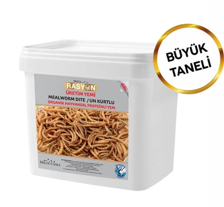 Un Kurtlu Organik Hayvansal Proteinli Üretim Yemi Büyük Taneli 5 Kg