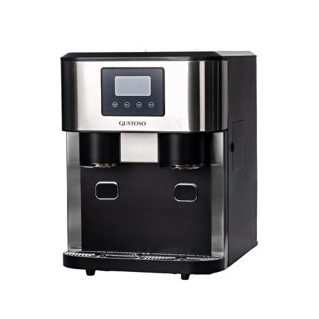 Gustoso Buz Yapıcı - Crush Ice & Küp Buz & Soğuk Su Hazneli 3in1 LCD Dokunmatik Ekranlı Akıllı Inox Buz Makinesi