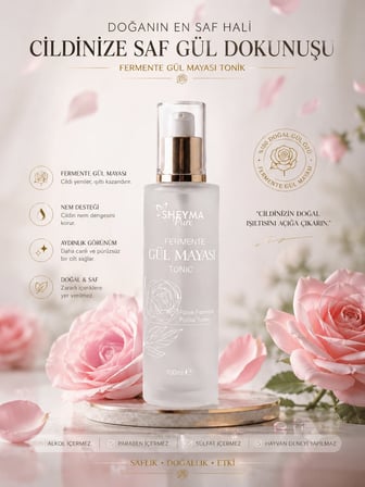 Şeyma Naturel Gül Mayası 100 ml | Buzlu Premium Şişe Tasarımı | Zengin ve Doğal İçerik | Fermente Ürün | Geleneksel Üretim Tekniği | Şeyma Naturel Kalitesiyle