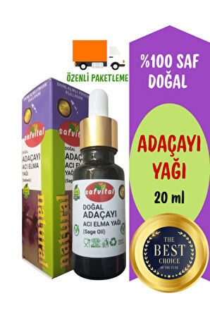 %100 SAF ADAÇAYI YAĞI 20ML - CİLT ARINDIRMA & RAHATLATMA ETKİSİ (SAGE OIL) 20ML