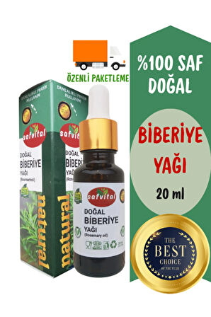 %100 SAF BİBERİYE UÇUCU YAĞI 20ML - SAÇ / CİLT BAKIM & AROMATERAPİ & (ROSEMARY OIL) 20ML