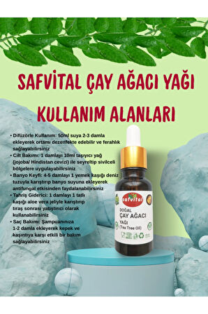 %100 SAF ÇAY AĞACI YAĞI 20ML - & MANTAR DOĞAL ÇÖZÜM - CİLT & SAÇ BAKIMI