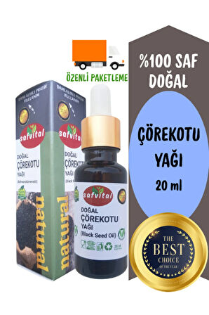 %100 SAF ÇÖREKOTU YAĞI 20ML - DOĞAL ŞİFA DEPOSU & BAĞIŞIKLIK DESTEK (BLACK SEED OIL) 20ML