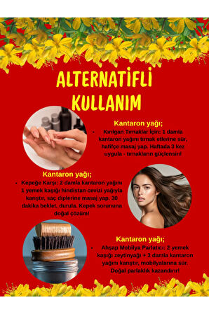 %100 SAF KANTARON YAĞI 20ML - CİLT BAKIM VE ONARIM (St. John's Wort Oil) 20ML