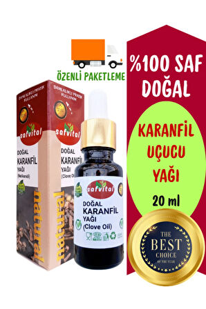 %100 Doğal 20 ml Karanfil Yağı - Diş Bakımı, Cilt & Saç Bakımı - Masaj Yağı - (CLOVE OİL) 20ml