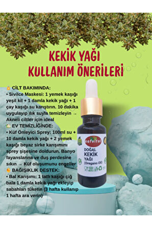 %100 SAF KEKİK UÇUCU YAĞI 20ML - DOĞAL (OREGANO OIL) 20ML