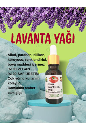 %100 SAF LAVANTA UÇUCU YAĞI 20ML - RAHATLATICI & AROMATERAPİ (LAVENDER OIL) 20ML