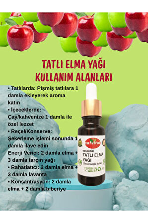 TATLI ELMA YAĞI ESSENTIAL AROMATIC - 20ML / ESSENTIAL AROMATIC APPLE OIL - 20ML
