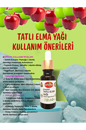 TATLI ELMA YAĞI ESSENTIAL AROMATIC - 20ML / ESSENTIAL AROMATIC APPLE OIL - 20ML