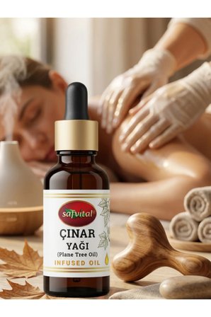 Çınar Yağı 20 ml Bitkisel Maserasyon Yağı Aromatik Kullanım Cilt ve Saç Bakımına Uygun & Aromaterapi
