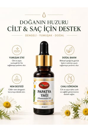 Papatya Yağı 20 ml Aromatik Uçucu Yağ Rahatlatıcı Koku Difüzör Buhurdanlık Kullanımı