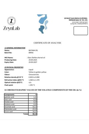 Batana Yağı Saç Dökülmesine Karşı Güçlendirici & Gürleştirici Bakım Yağı 50 ml Biberiye+CO2
