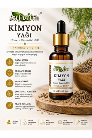 Kimyon Yağı Aromatik 20 ml Difüzör Buhurdanlık ve Aromaterapi İçin Yoğun Premium Esansiyel Yağ