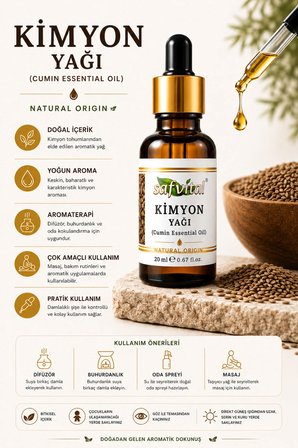 Kimyon Yağı Aromatik 20 ml Difüzör Buhurdanlık ve Aromaterapi İçin Yoğun Premium Esansiyel Yağ