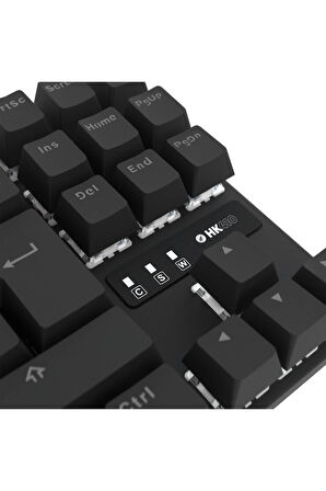 Hawk Gaming HK410M Mekanik Mavi Switch 19 Mod RGB Kablolu Siyah TKL Türkçe Gaming Klavye