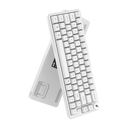 HAWK GAMING HK251W Membrane RGB Kablosuz/Bluetooth Beyaz %65 Türkçe Gaming Klavye