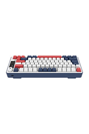 Hawk Gaming HK255BR Membrane LCD RGB Kablosuz/Bluetooth Mavi Kırmızı %75 Türkçe Gaming Klavye