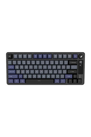 Hawk Gaming HK255GP Membrane LCD RGB Kablosuz/Bluetooth Siyah Gri %75 Türkçe Gaming Klavye