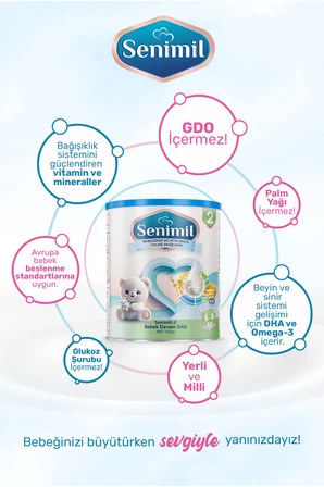 SENİMİL 2 BEBEK DEVAM SÜTÜ 400 GR (6-9 AY) 3 LÜ AVANTAJ PAKETİ