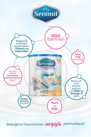 SENİMİL 3 BEBEK DEVAM SÜTÜ 400 GR (9-12 AY) 3 LÜ AVANTAJ PAKETİ