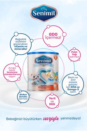 SENİMİL 4 ÇOCUK DEVAM SÜTÜ 400 GR (+1 YAŞ) 4 LÜ AVANTAJ PAKETİ