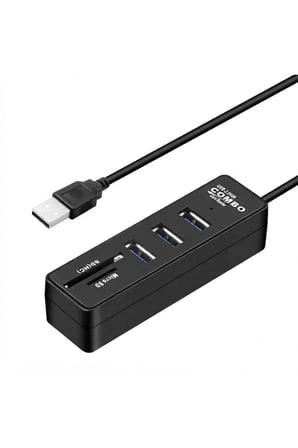 Combo 3 Port USB 2.0 Hub + TF / SD Kart Okuyucu