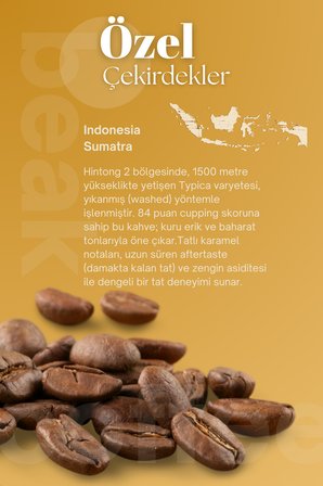 Indonesıa Sumatra Typica Çekirdek 250 GR , %100 Arabica