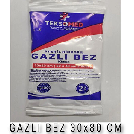 Teksomed 30x80 Steril Gazlı Bez 10 adet