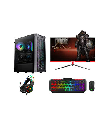 GameBooster Gb-1756 Ryzen 7 7800X 32Gb Ddr5 1Tb M2 Nvme 3050 Vga " 27 Monitör Gaming Pc