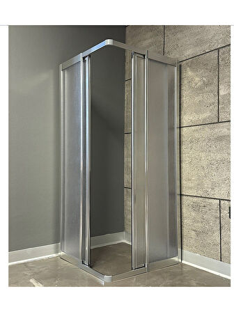 UBM Duşakabin Krom Kare Mika Camlı 90x90 (Teknesiz)