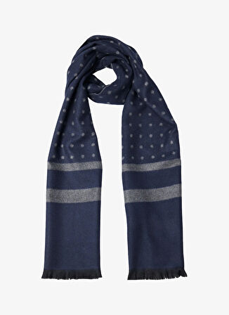 Altınyıldız Classics Lacivert - Gri Erkek Atkı ACE282610015_LAG