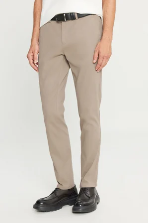 Pamuklu Slim Fit Dar Kesim Yan Cep Armürlü Esnek Casual Pantolon