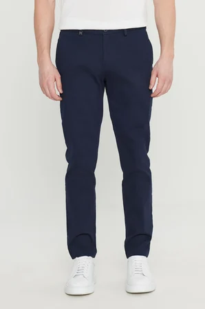 Pamuklu Slim Fit Dar Kesim Yan Cep Armürlü Esnek Casual Pantolon