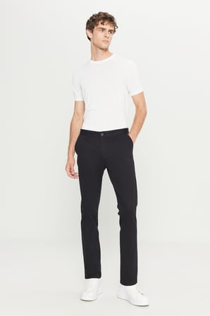 Pamuklu Slim Fit Dar Kesim Yan Cep Armürlü Esnek Casual Pantolon