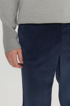 Pamuklu Slim Fit Dar Kesim Desenli Yan Cepli Pantolon