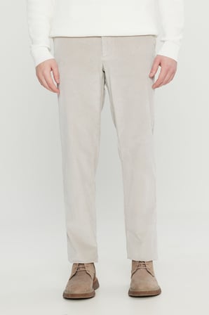 Pamuklu Kadife Slim Fit Dar Kesim Yan Cepli Desenli Pantolon