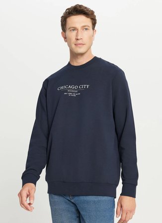 Altınyıldız Classics Bisiklet Yaka Lacivert Erkek Sweatshırt ETE052261039_LAC