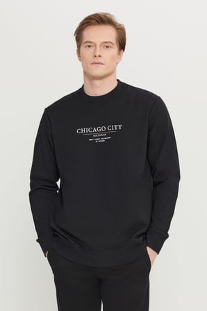 2 İplik Pamuklu Standart Fit Normal Kesim Bisiklet Yaka Sweatshirt