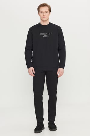 2 İplik Pamuklu Standart Fit Normal Kesim Bisiklet Yaka Sweatshirt
