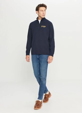 Altınyıldız Classics Lacivert Erkek Bato Standart Fit Sweatshirt ETE052261042_LAC
