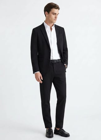 Altınyıldız Classics Siyah Erkek Slim Fit Takım Elbise 4A3010001101_SYH