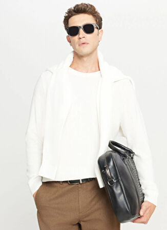 Altınyıldız Classics Bisiklet Yaka Standart Ekru Erkek Kazak ACE049261266_EKR