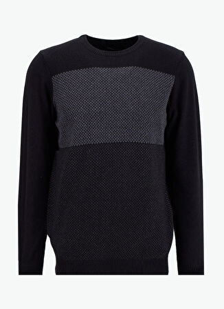 Altınyıldız Classics Bisiklet Yaka Standart Siyah - Gri Erkek Kazak ACE049261524_SYG