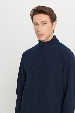 Pamuklu Slim Fit Dar Kesim Bato Yaka Uzun Kollu Tişört