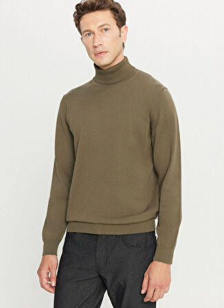 Altınyıldız Classics Tam Balıkçı Yaka Standart Haki Erkek Kazak ACE043261440_HAK