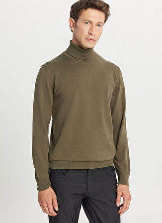 Altınyıldız Classics Tam Balıkçı Yaka Standart Haki Erkek Kazak ACE043261440_HAK