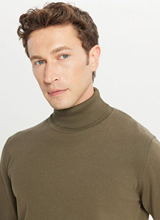 Altınyıldız Classics Tam Balıkçı Yaka Standart Haki Erkek Kazak ACE043261440_HAK